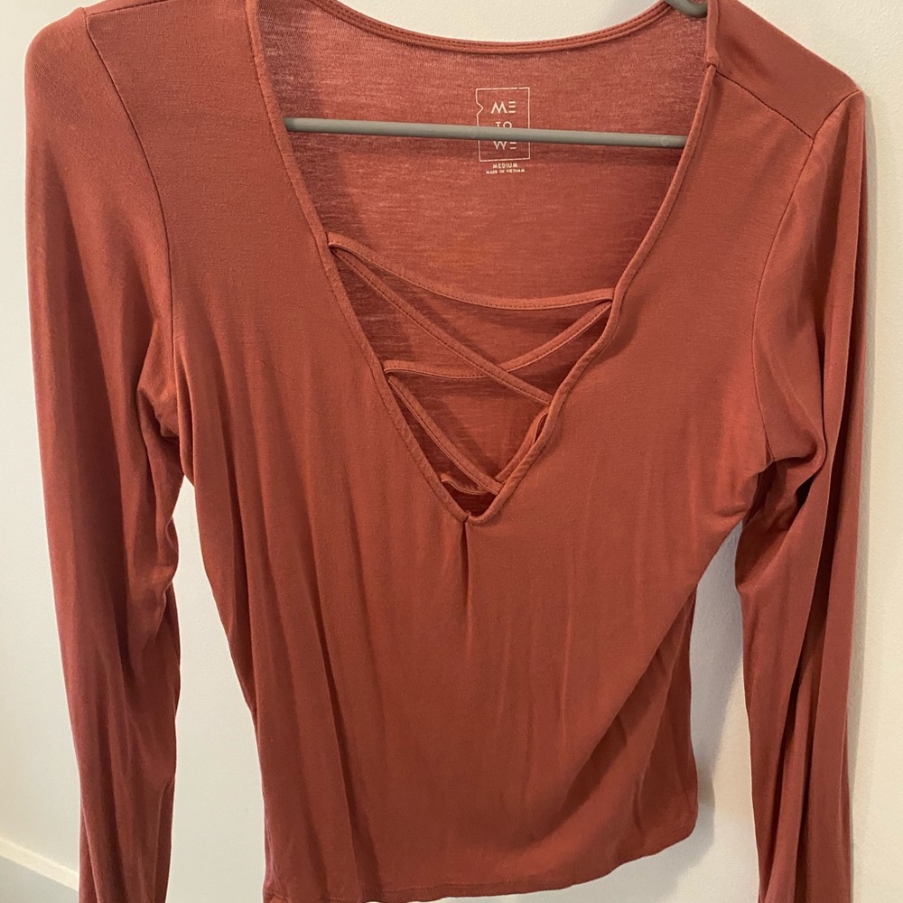 long sleeve crop top